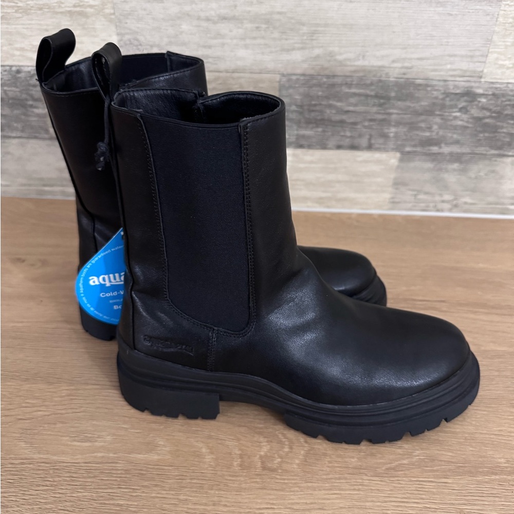 Aquatherm Men's Sleek Black Rain & Snow Boots